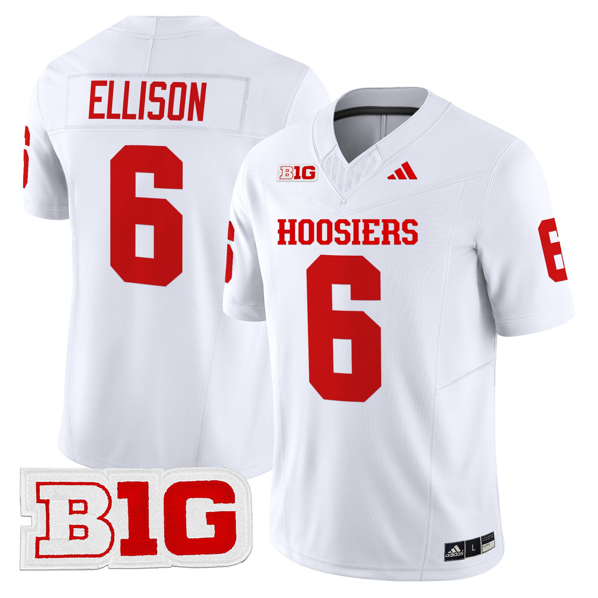 Men Indiana Hoosiers #6 Ellison White 2024 Vapor Limited NCAA Jersey